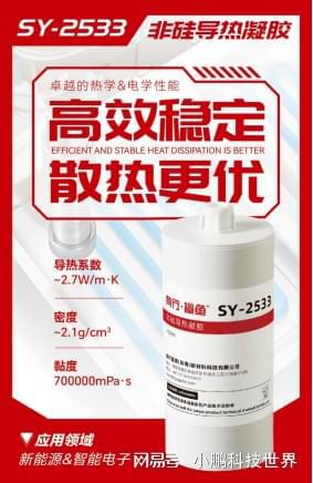 高效稳定散热更优！有行鲨鱼非硅导热凝胶再创新高！(图1)