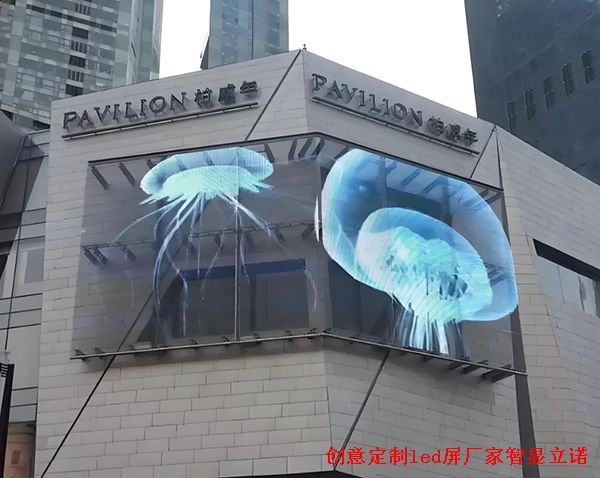 线%的商家选择橱窗透明LED显示屏？(图1)