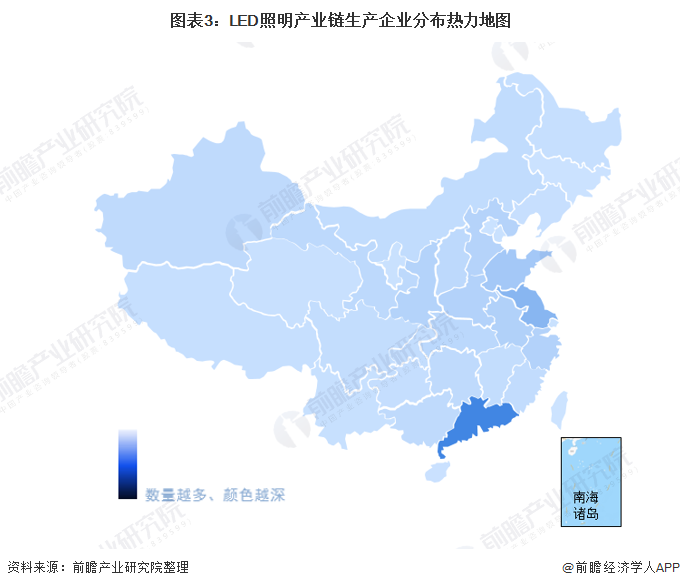 【干货】LED照明行业产业链全景梳理及区域热力地图(图3)