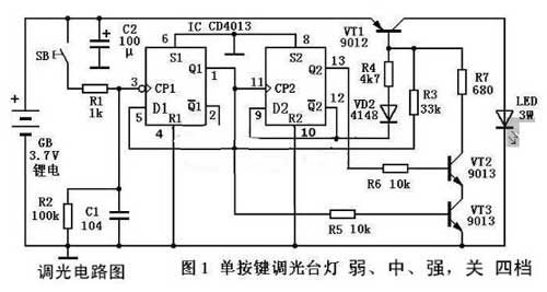 LED灯调光模拟电路设计原理图介绍(图1)