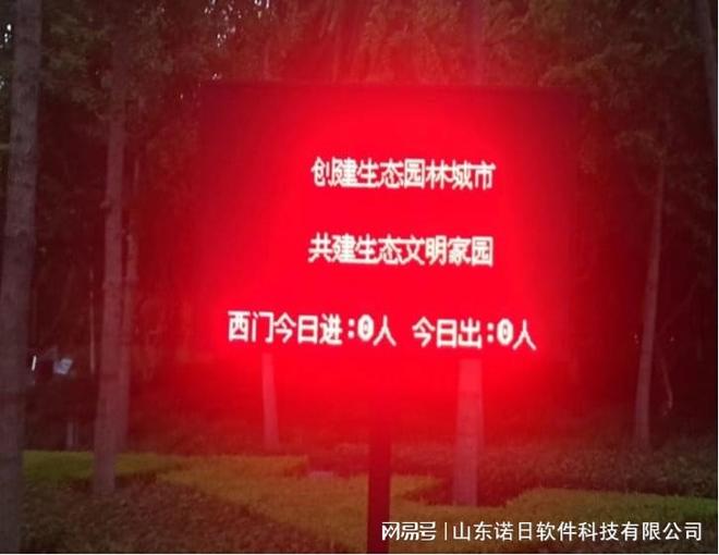 公园景区客流量监测LED显示屏(图1)