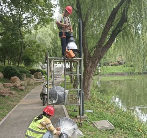 惊喜!扬子公园照明系统全域升级(图1)