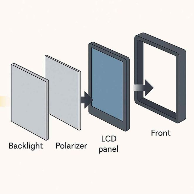 立煌-TFT-LCD液晶屏幕模组的面板结构(图1)